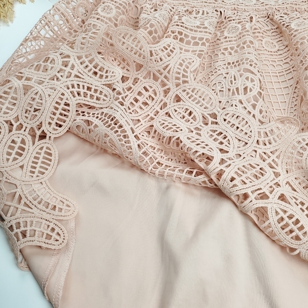 New Francesca Miami Pink Eylet Embroidered Dress M - Picture 8 of 14